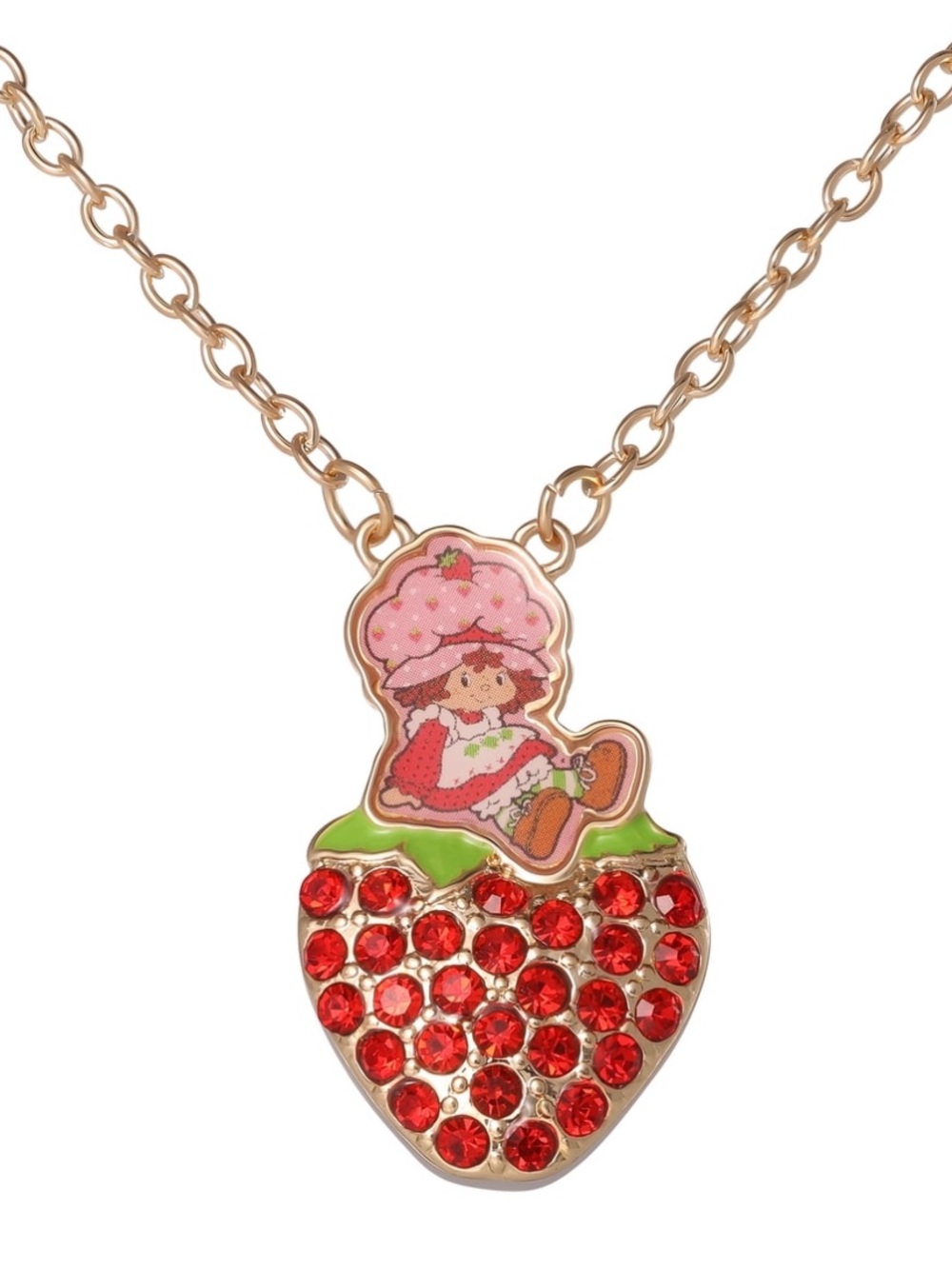 Strawberry Shortcake Crystal Necklace.
